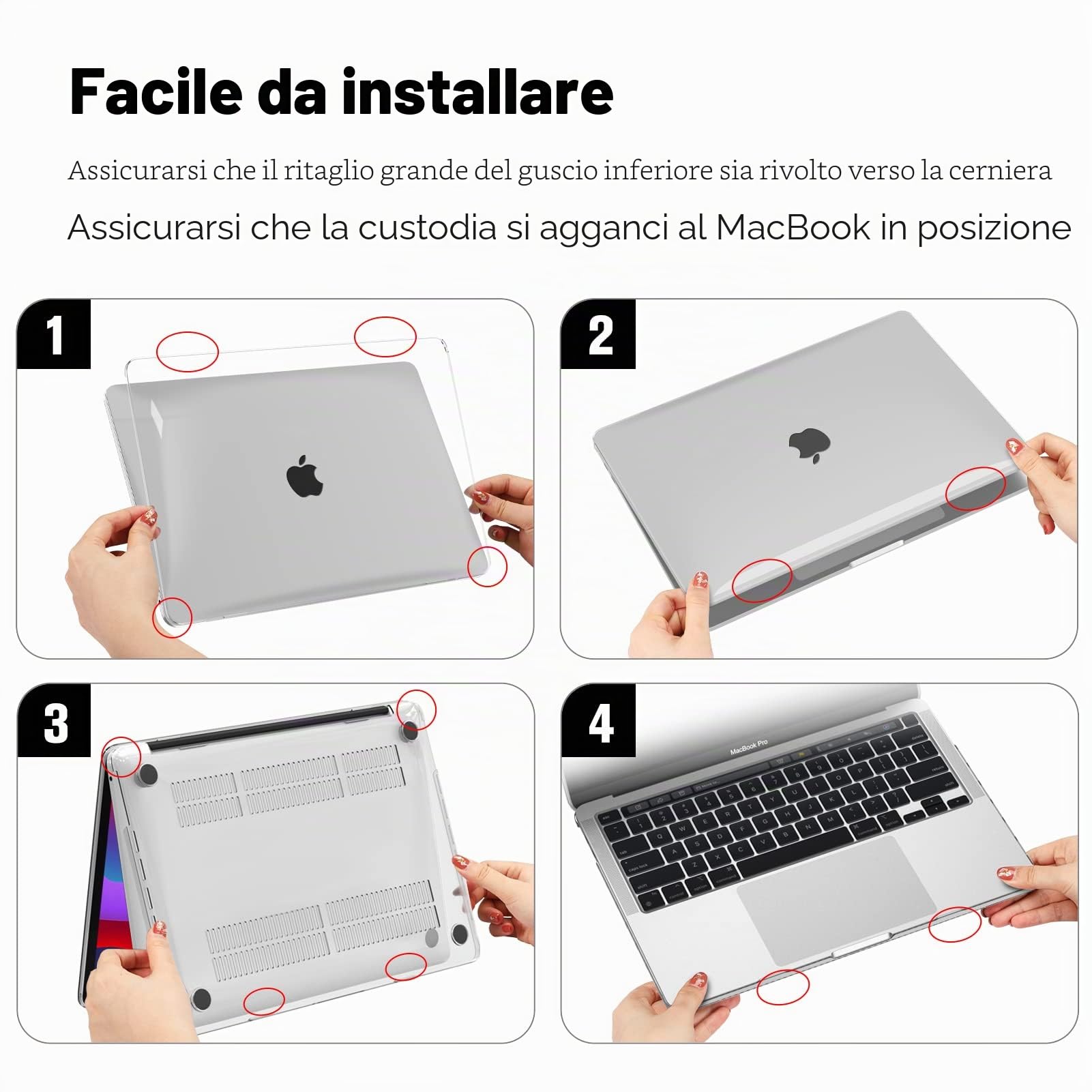 FINTIE Custodia Compatibile con MacBook Pro 13 Pollici M2/M1 (2022-2016) A2338/A2289/A2251/A2159/A1989/A1706/A1708, Cover Rigid Protettivo Guscio Rigido Case, Cristallo Chiaro