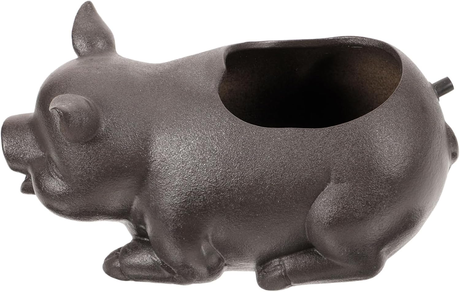 Milisten Ceramic Waterfall Pig Fountain Decor Unique Flowing Water Feature for Outdoor Garden Courtyard Living Room for Seasons and Easy to Operate