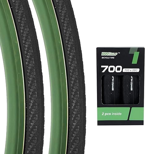 BWSHLF 700x23c25c28c35c neumático de bicicleta de carretera, plegable de repuesto de cuentas de ciclismo neumáticos de bicicleta negro duradero 2