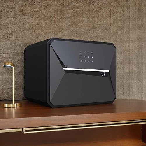 Miniatura 9 de Caja de seguridad inteligente de la caja fuerte de la huella dactilar de la serie Y con llave,1.2 cúbico,Caja de seguridad para el hogar