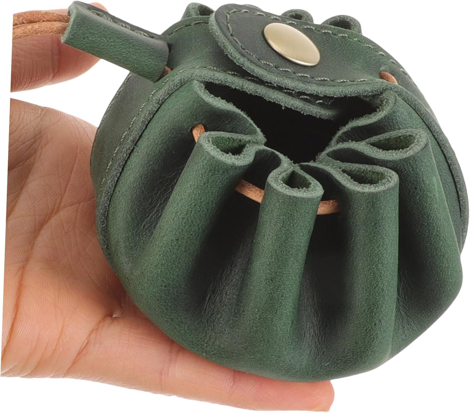 BESTonZON 4pcs Portable Drawstring Dice Bag Practical Dice Organizer for Games Jewelry Storage Lightweight Pouch Dark Green for Travel and Small Item Storage