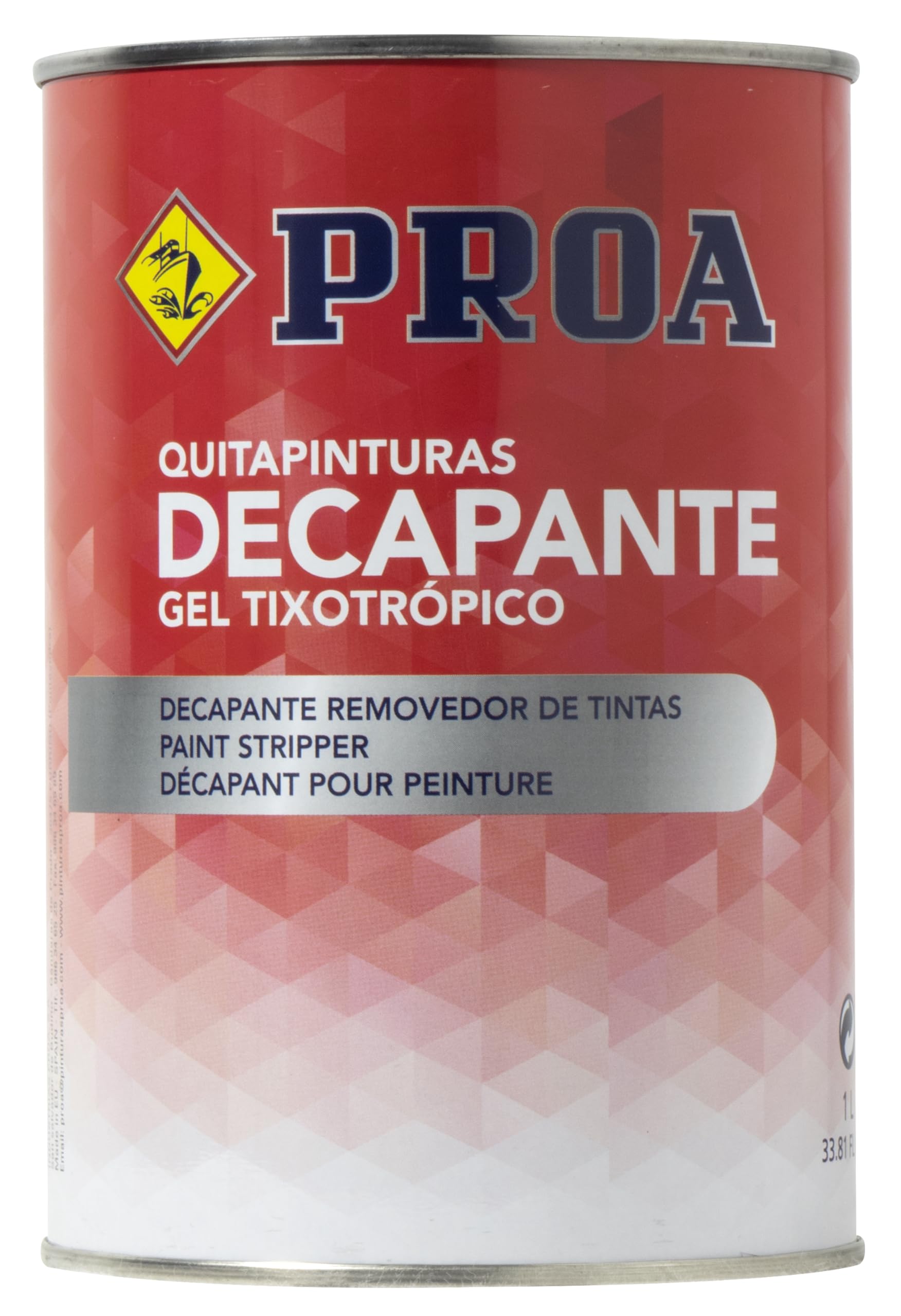 QUITAPINTURAS DECAPANTE EN GEL. Elimina pinturas y barnices sin esfuerzo. PROA 1 LITRO, Incoloro