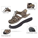 DREAM PAIRS Womens Closed Toe Hiking Summer Outdoor Sport Athletic Sandals, Khaki/Yellow, 7.5 gallery image