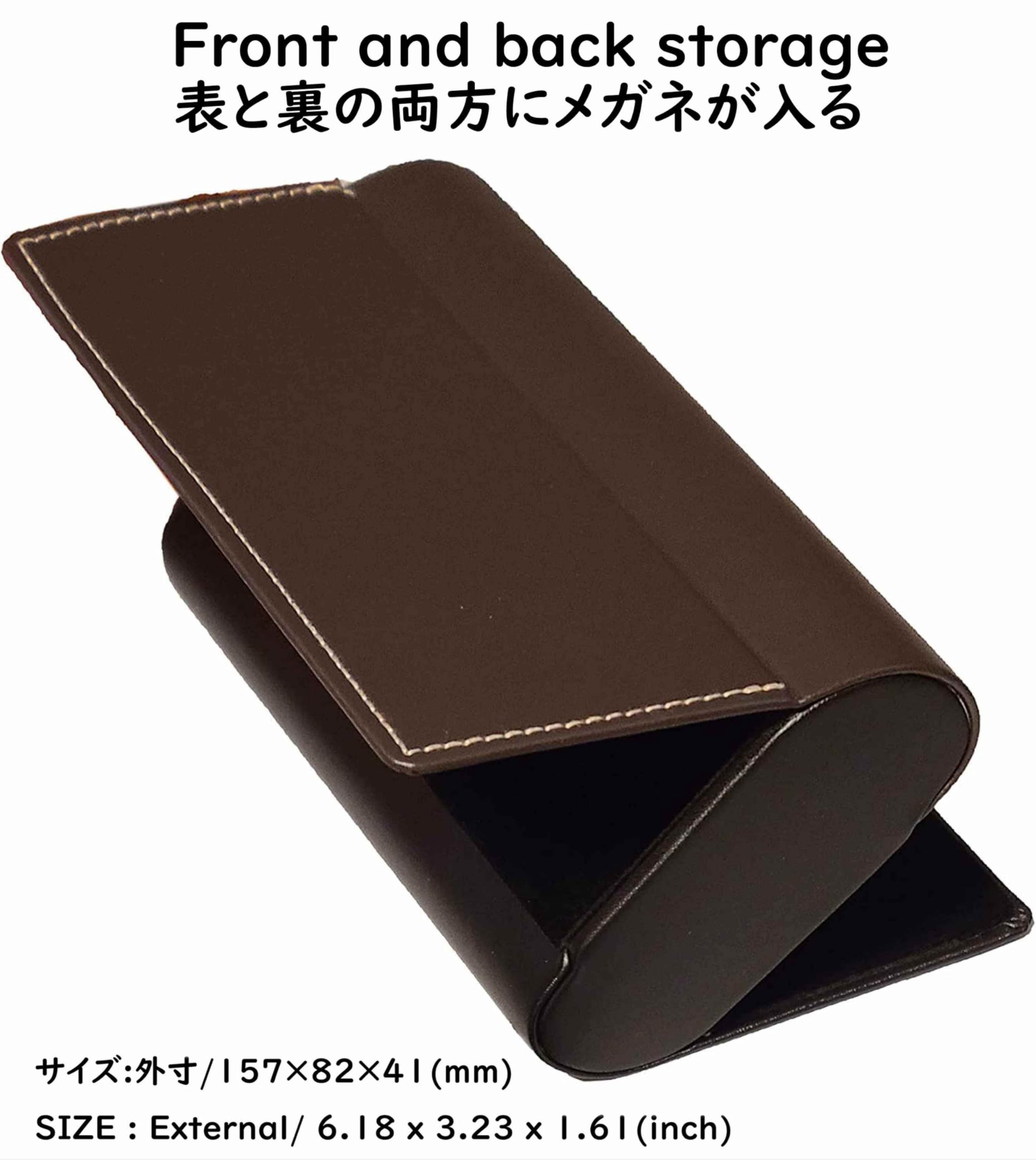 メイガン(Meigan) Double Glasses Case Hard Shell for Men, Women | for Reading Glasses and Sunglasses