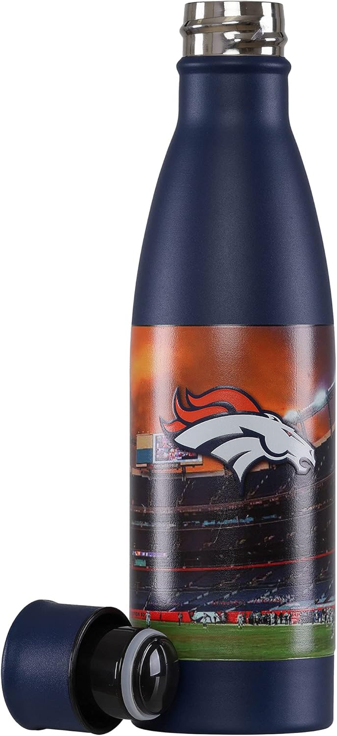 foco NFL unisex-adult NFL Team Logo Primetime 18oz Metal Stainless Steel Water Bottle - Image 3