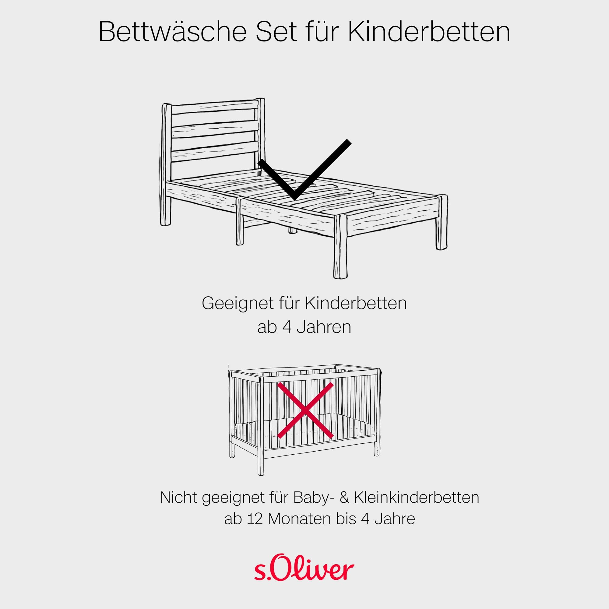 s.Oliver Kinderbettwäsche Einhorn 135x200 cm 100% Baumwolle Reißverschluss 2tlg. bunt