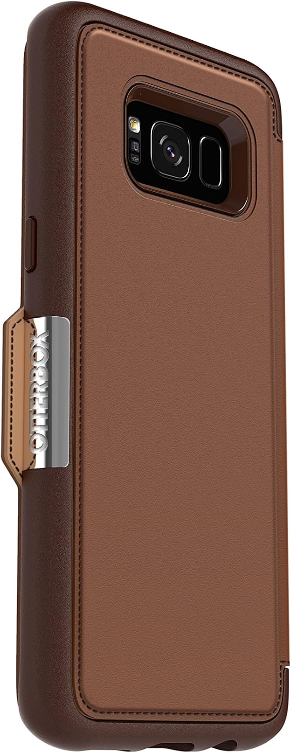 Otterbox Strada Series for Samsung Galaxy s8 - Retail Packaging - Burnt Saddle (Burnt Saddle/Chapshair Leather)