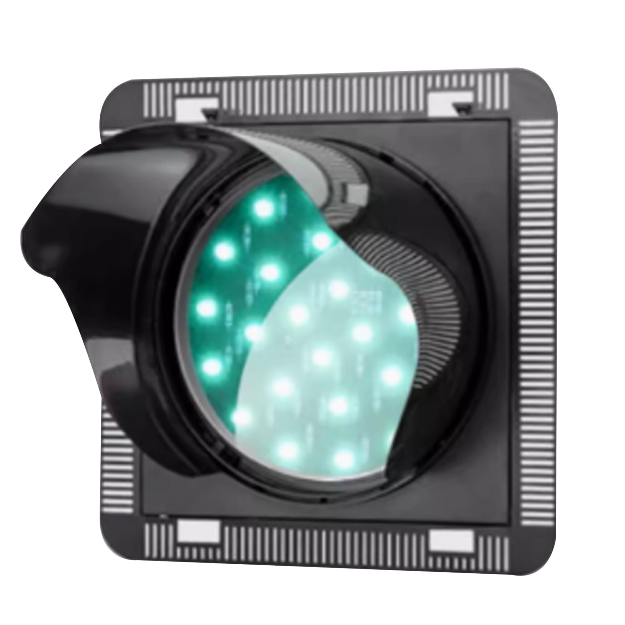 Feu de signalisation vert 100 mm antireflet à pose rapide