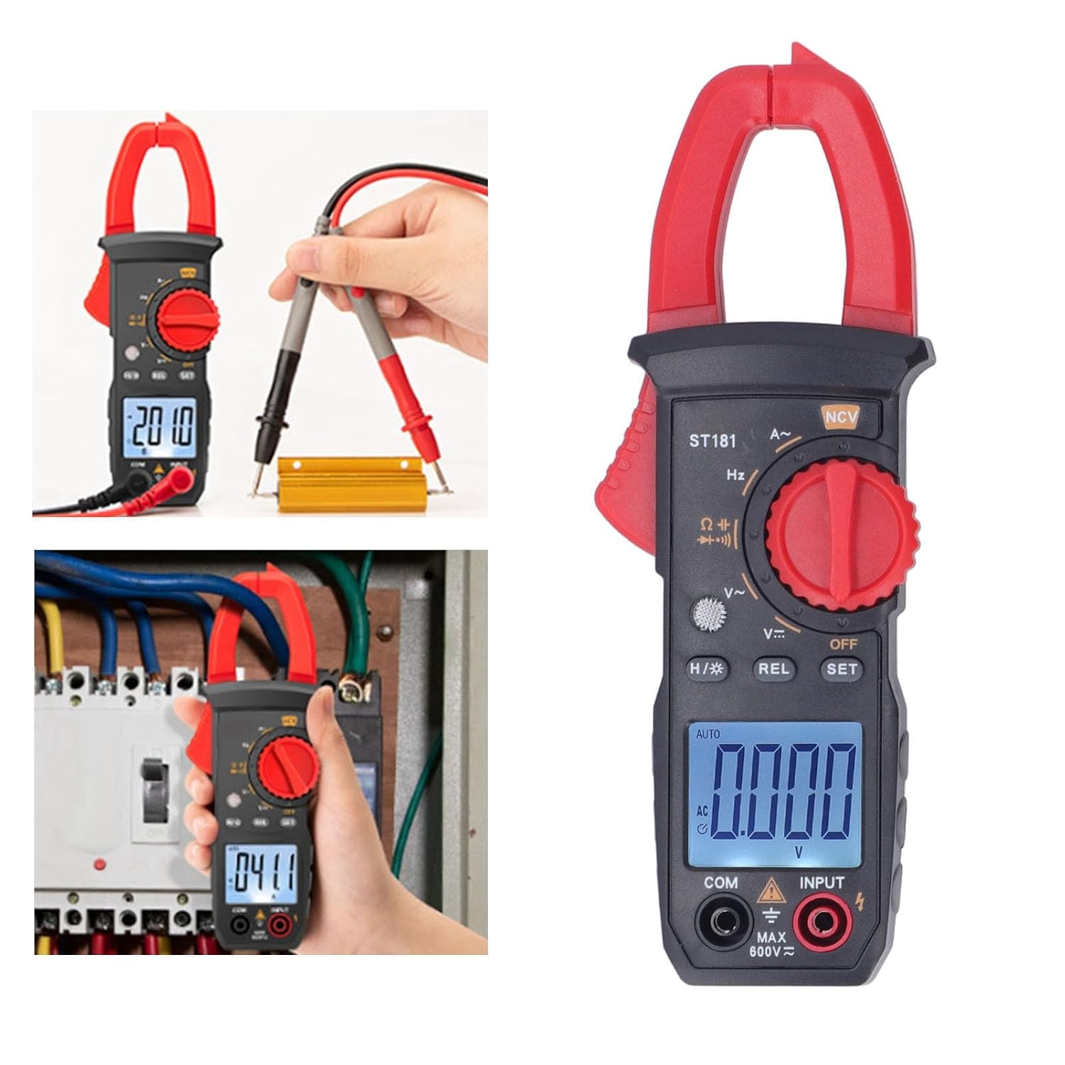 Durable Clamp Multimeter for Accurate Current and Voltage Measurement and Fault Diagnosis Backlit with Non Detection ABS Material