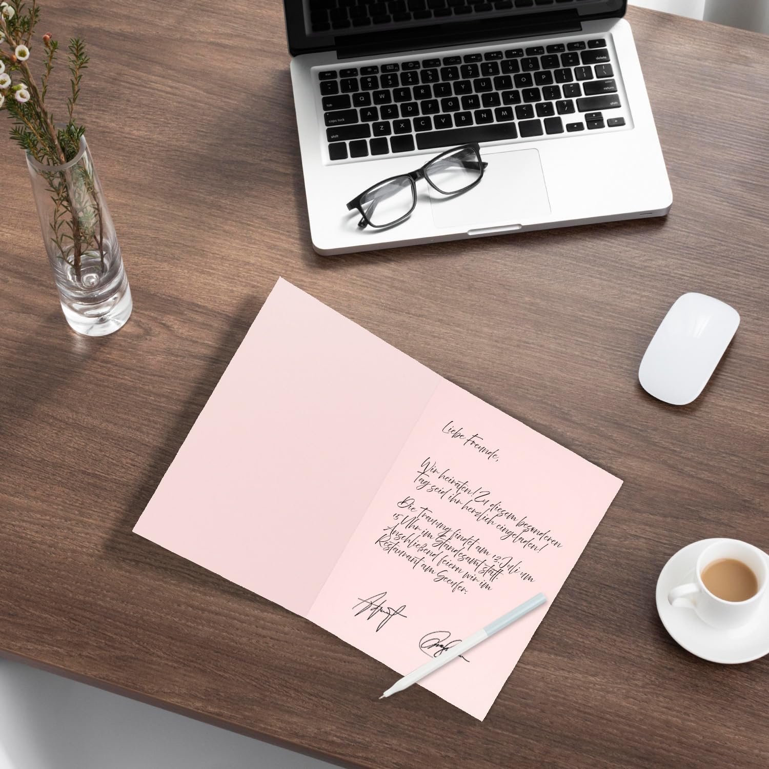 Tarjetas plegables de Gesamtparent, multicolores, tamaño DIN A5, color 16-Rosa 400 Karten