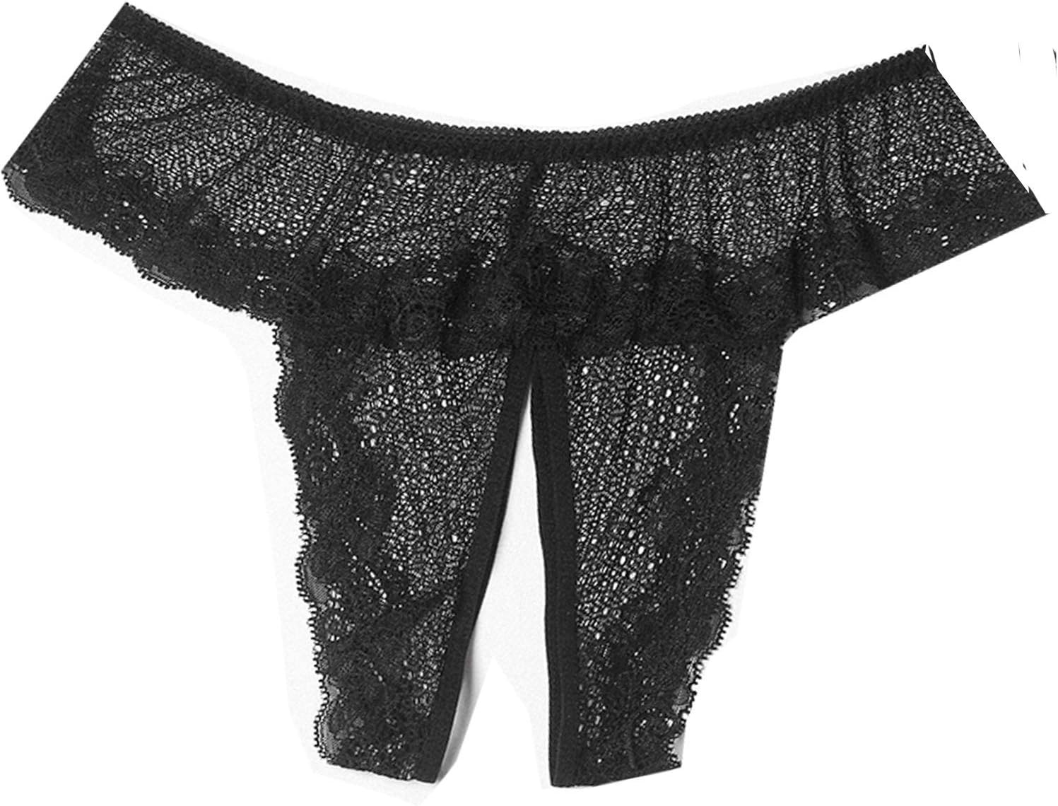 Justgoo Womens Plus Size Panties Lace G-String Thong Underwear Low Rise T-Back Underpants