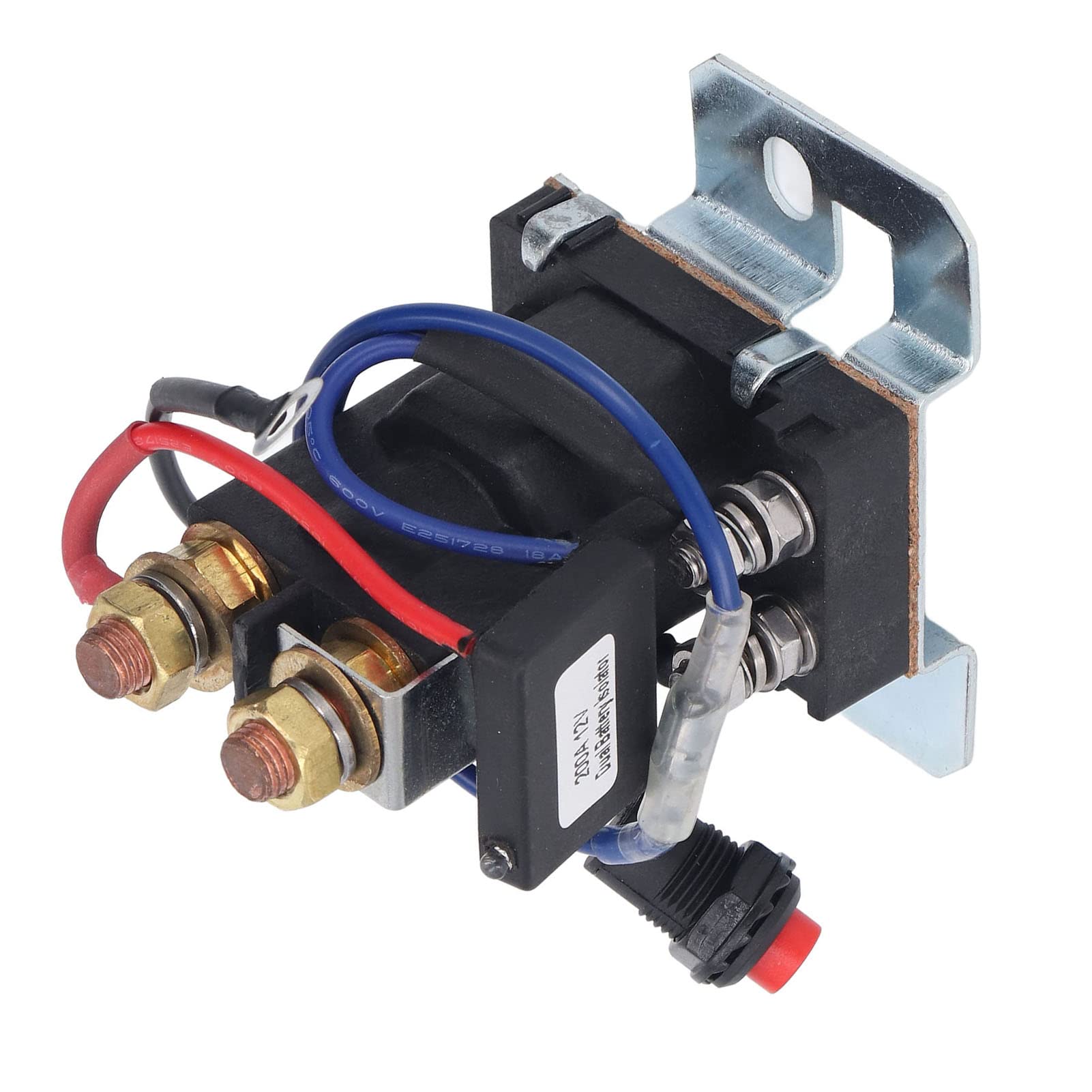 FTVOGUE Isolatore Batteria Relè Doppia Batteria in Ottone 200A 12VDC Controllato da Microprocessore Avviamento Rapido 4 Pin per, Fuoristrada, Carrello Elevatore, Motoslitta
