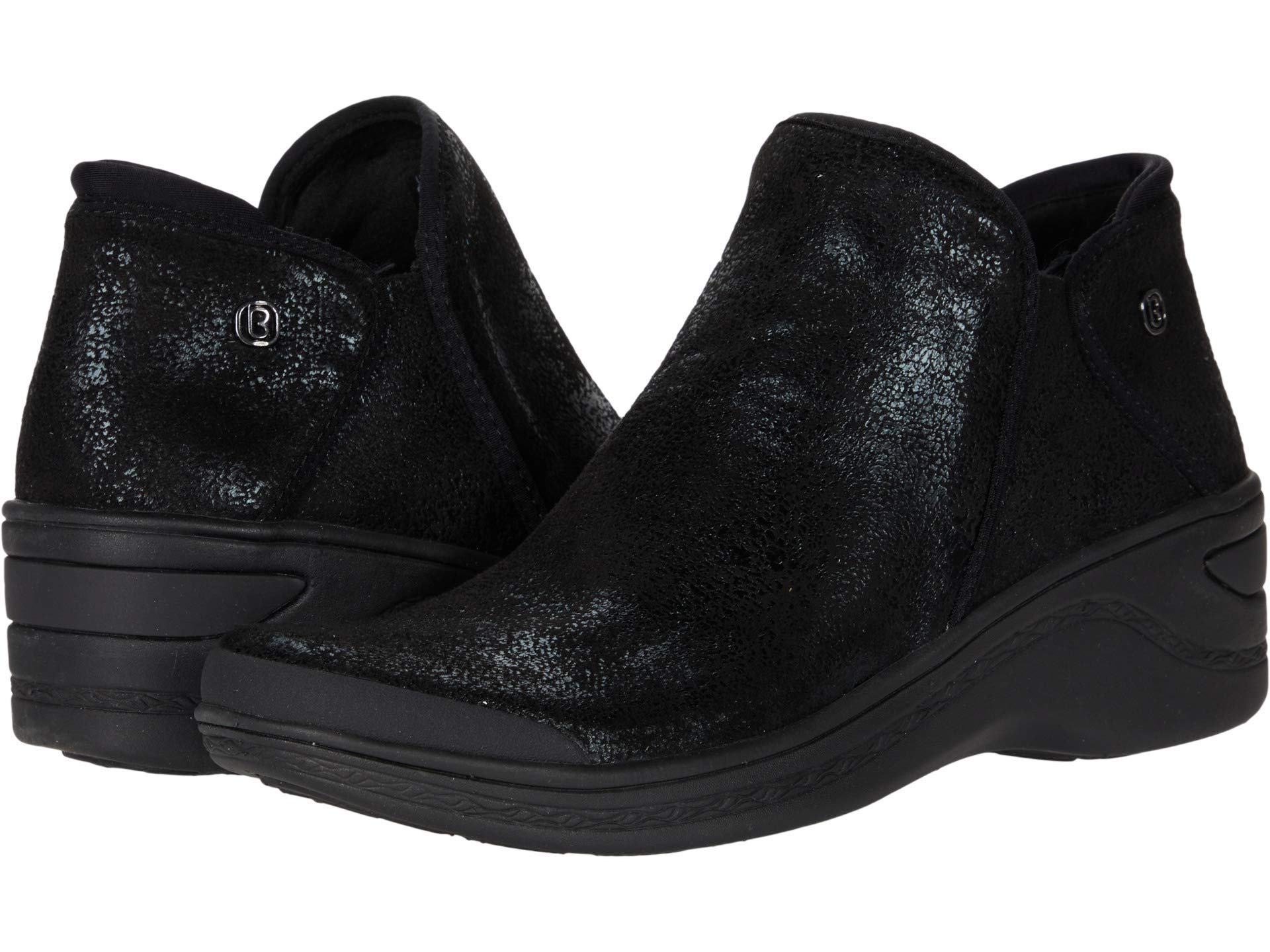 BZees Women's Domino Ankle Boot, Black Fabric, 8.5