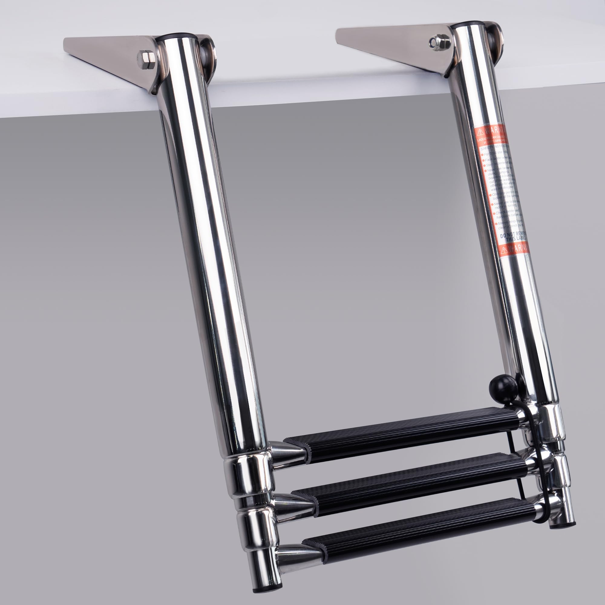Snapklik.com : Boat Ladder 3 Step,Stainless Steel Telescoping Heavy ...