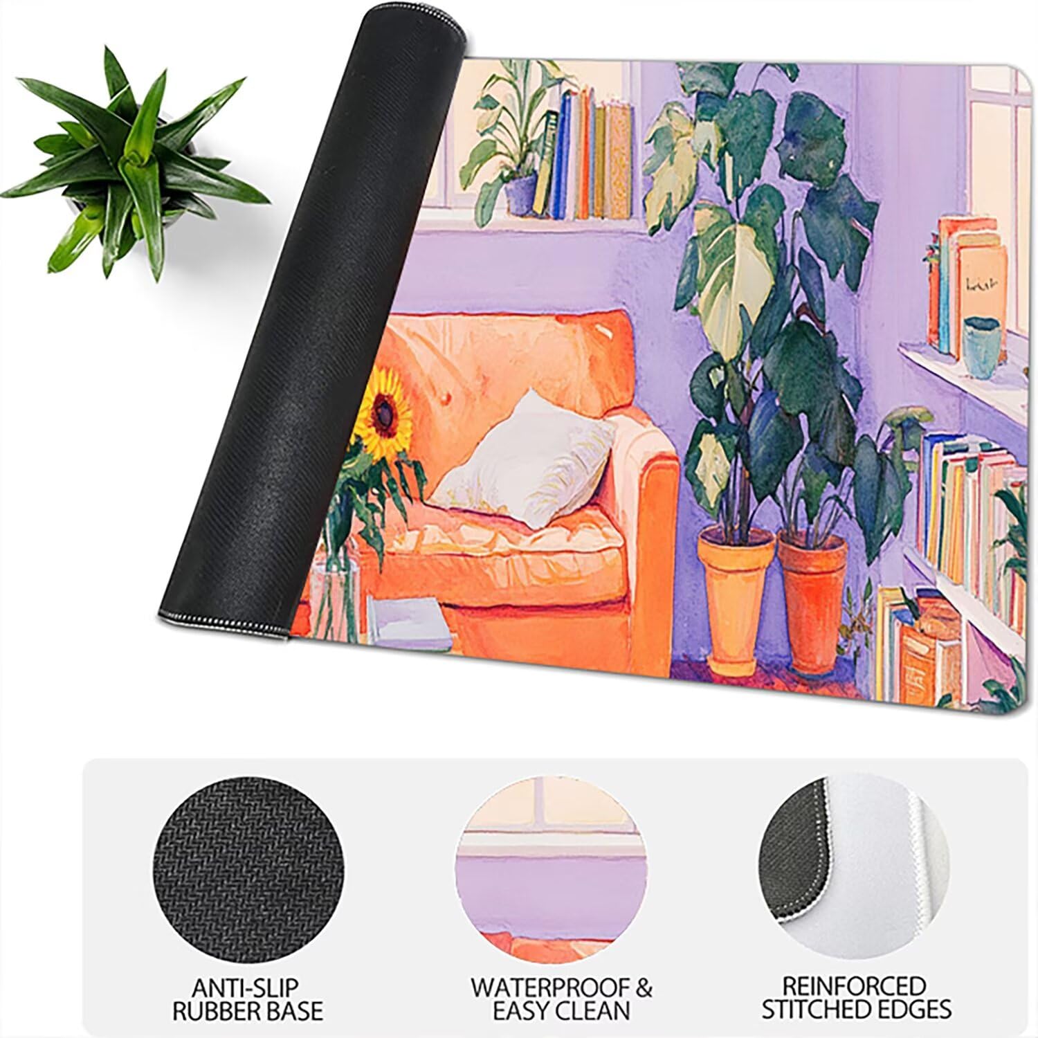 Generico Lejnlnng Tappetino Mouse Gaming XXL -160x80cm - Aurora Boreale Tappetino Scrivania Grande, Paesaggio Impermeabile Tappeto Mouse con Base in Gomma Antiscivolo, per Gaming e Ufficio JL-8122