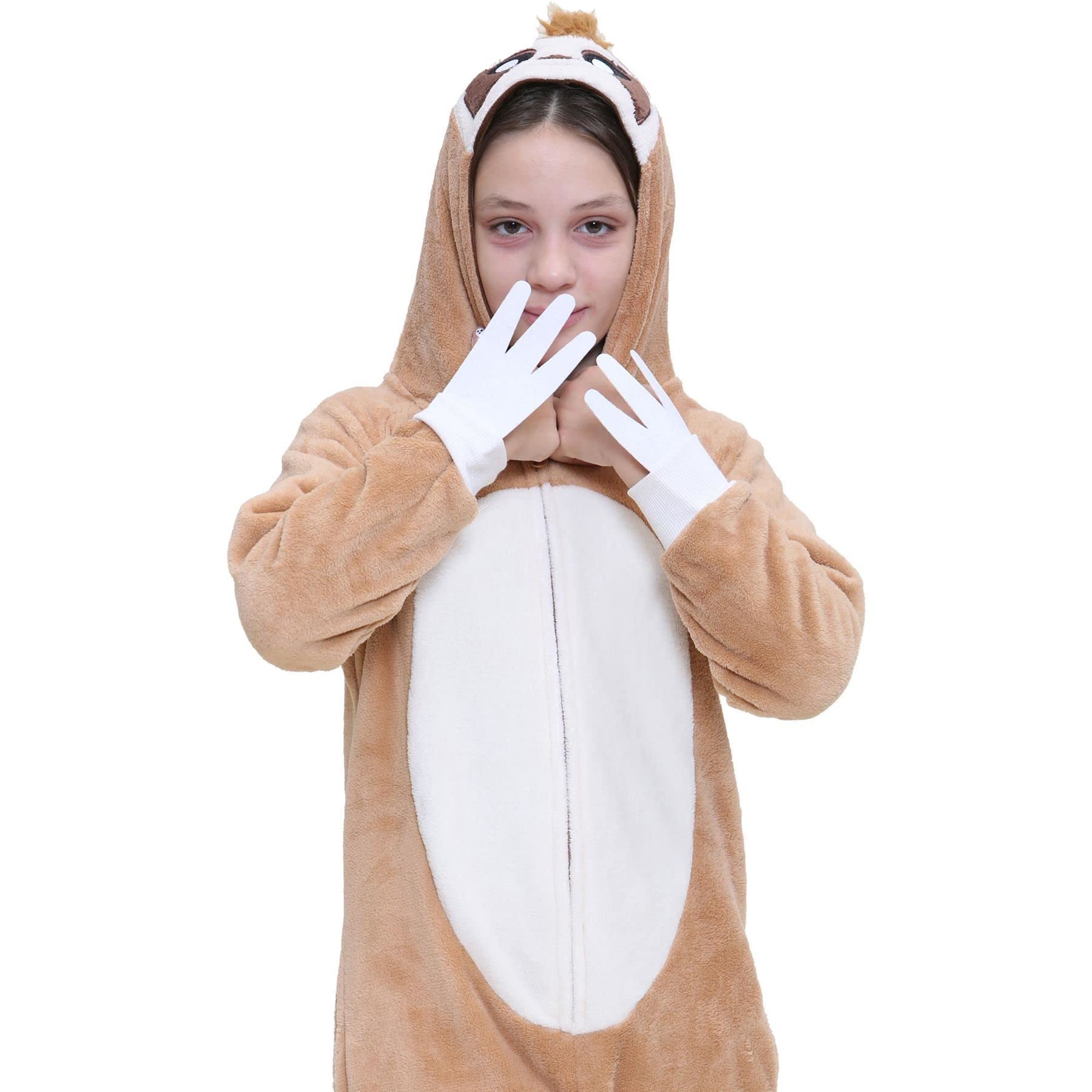 A2Z 4 Kids Tier Einteiler Für Kinder Mädchen Jungen Super Weich Kostüm Für Kinder - E.S Sloth 13