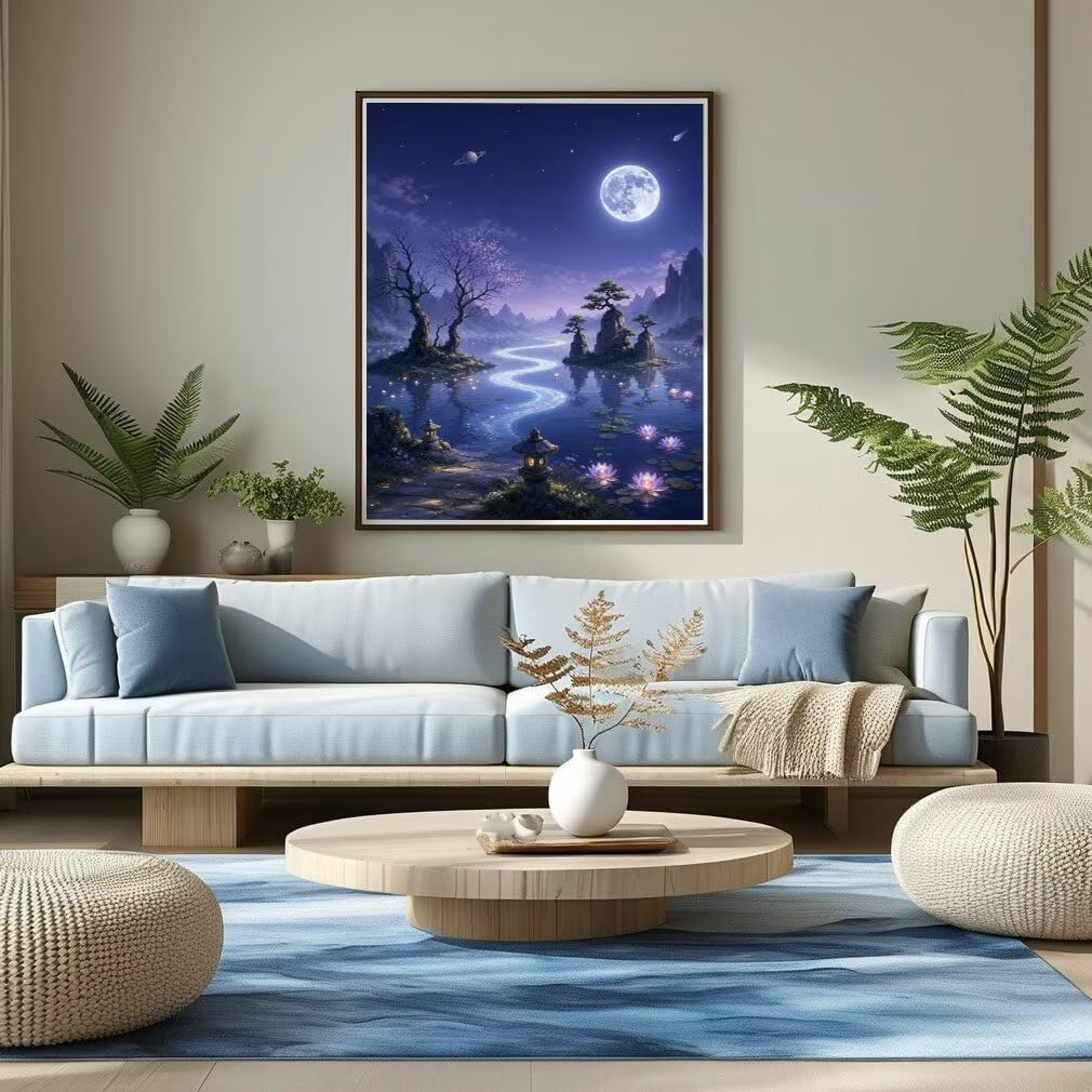 Diamond Painting Paisaje, Manualidad Creativa y Relajante 80x100cm C8-146