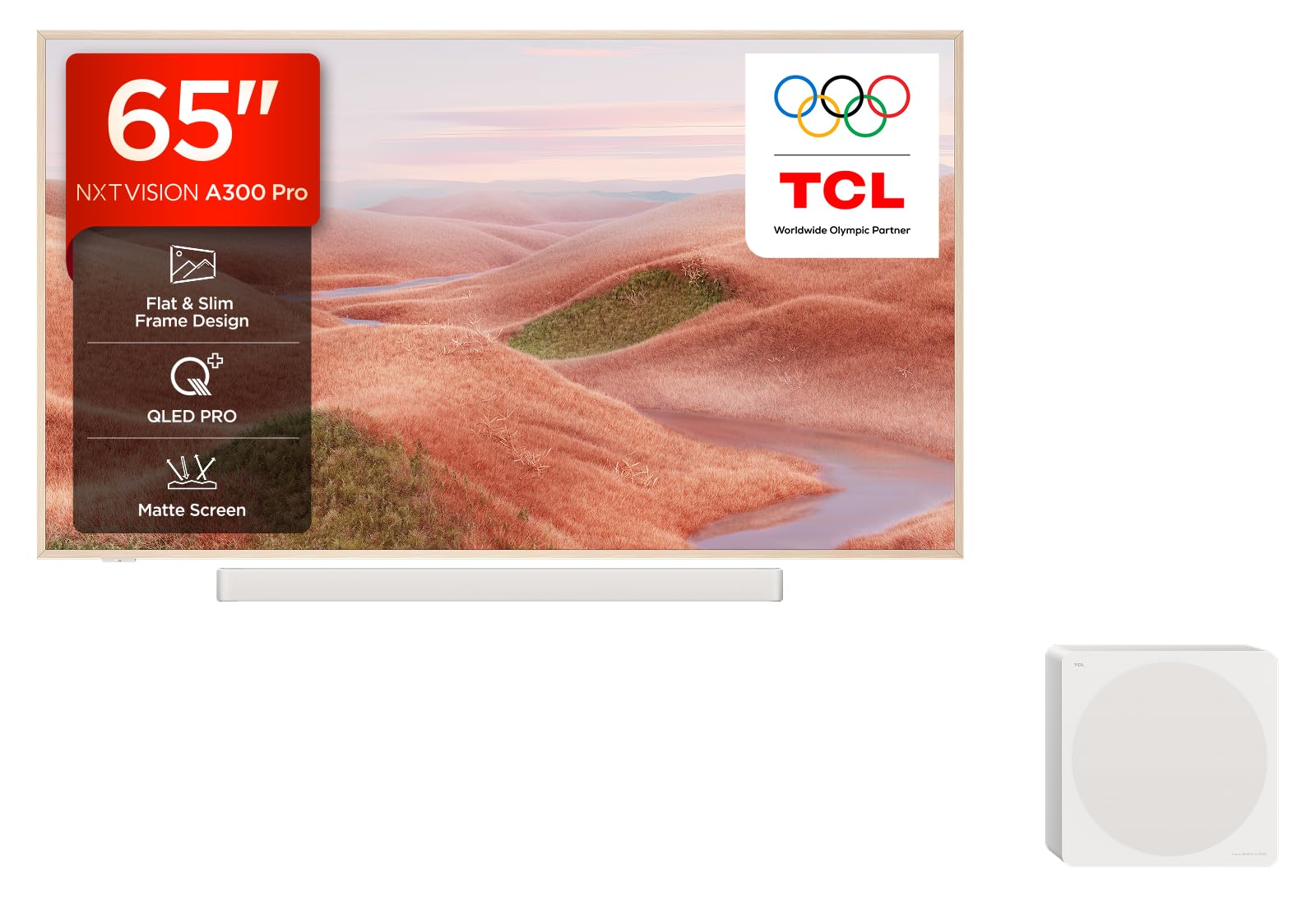 TCL TV QLED 65 (164 cm) - 4K UHD 3840x2160 - Google TV - Barre de Son + Caisson 3.1.2-230W Surround - 4X HDMI 2.1
