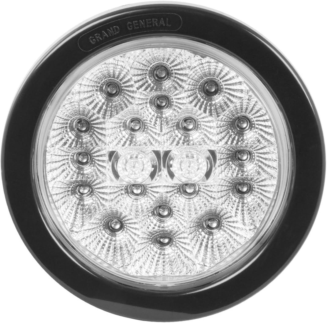 GG Grand General 77081BP Spyder 4" Round LED Park/Turn/Clearance Includes Light, Grommet & Pigtail for Trucks, Trailers, Rs, Utility Vehicles