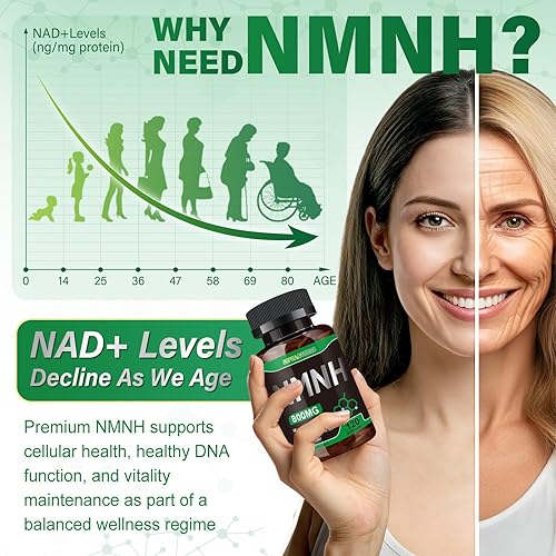 Miniatura 8 de Suplemento NMNH puro 120 cápsulas  800 mg de suplementos de NMNH de alta pureza, suplemento de NAD para Boost NAD+ para energía celular y