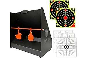 Atflbox Pellet Trap Target with 12'x12' SplatterBullseye Paper Targets and Spinning Shooting...