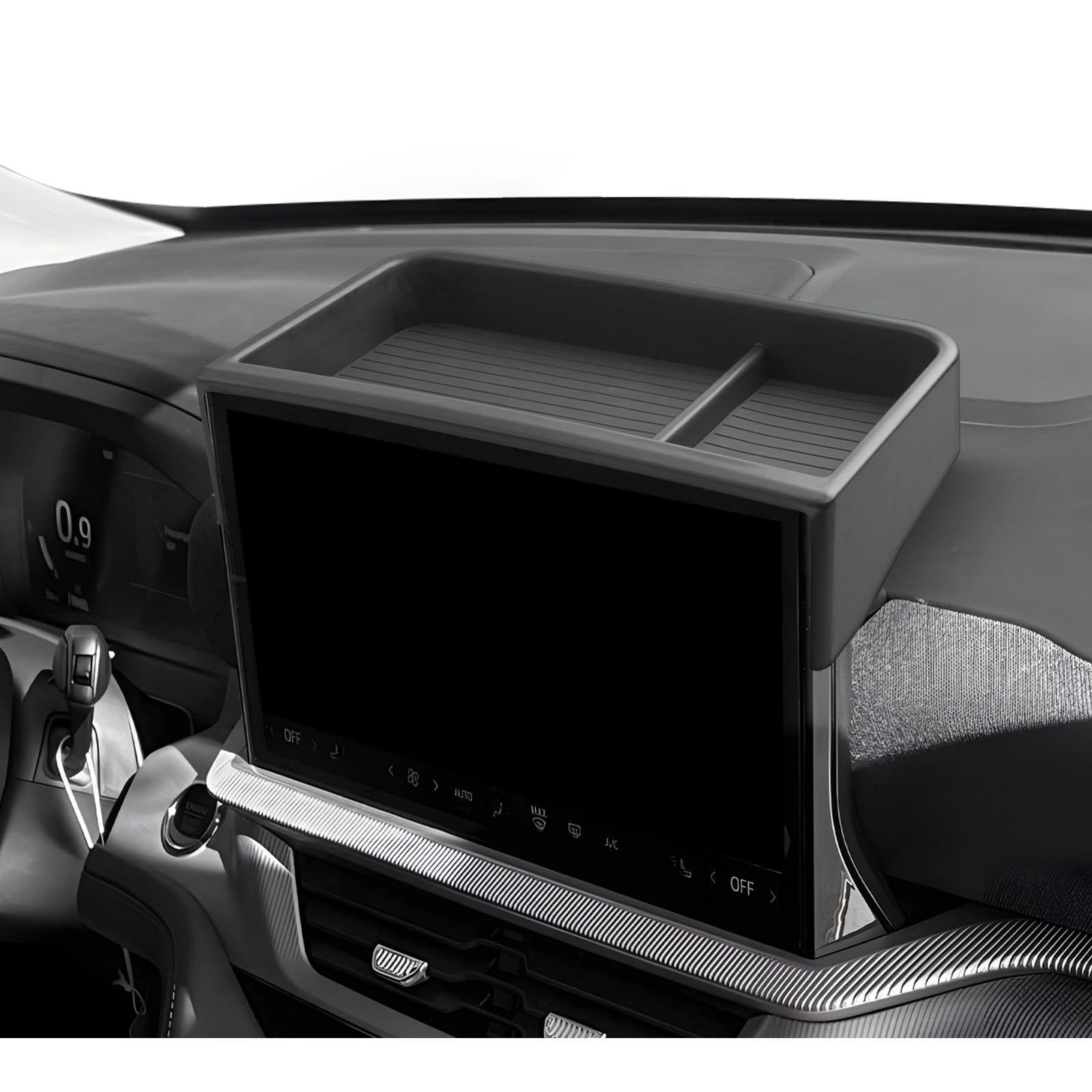 LUWU for Explorer Dashboard Storage Tray 2025 2026 Ford Explorer Active/ST-Line/Platinum/ST 13.2-inch Behind Screen Organizer Center Console Display Box Dash Tray Explorer 2026 (Only for 13.2" Screen)
