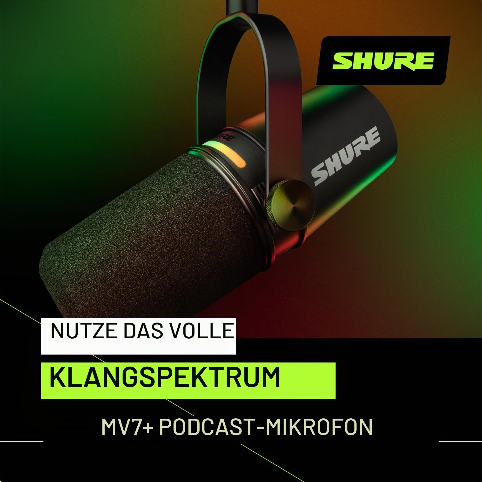 Shure MV7+ Podcast Mikrofon-Verbessertes Audio, LED-Touchpanel & RØDE PSA1 Rundfunk-Gelenkarmstativ, Schwarz