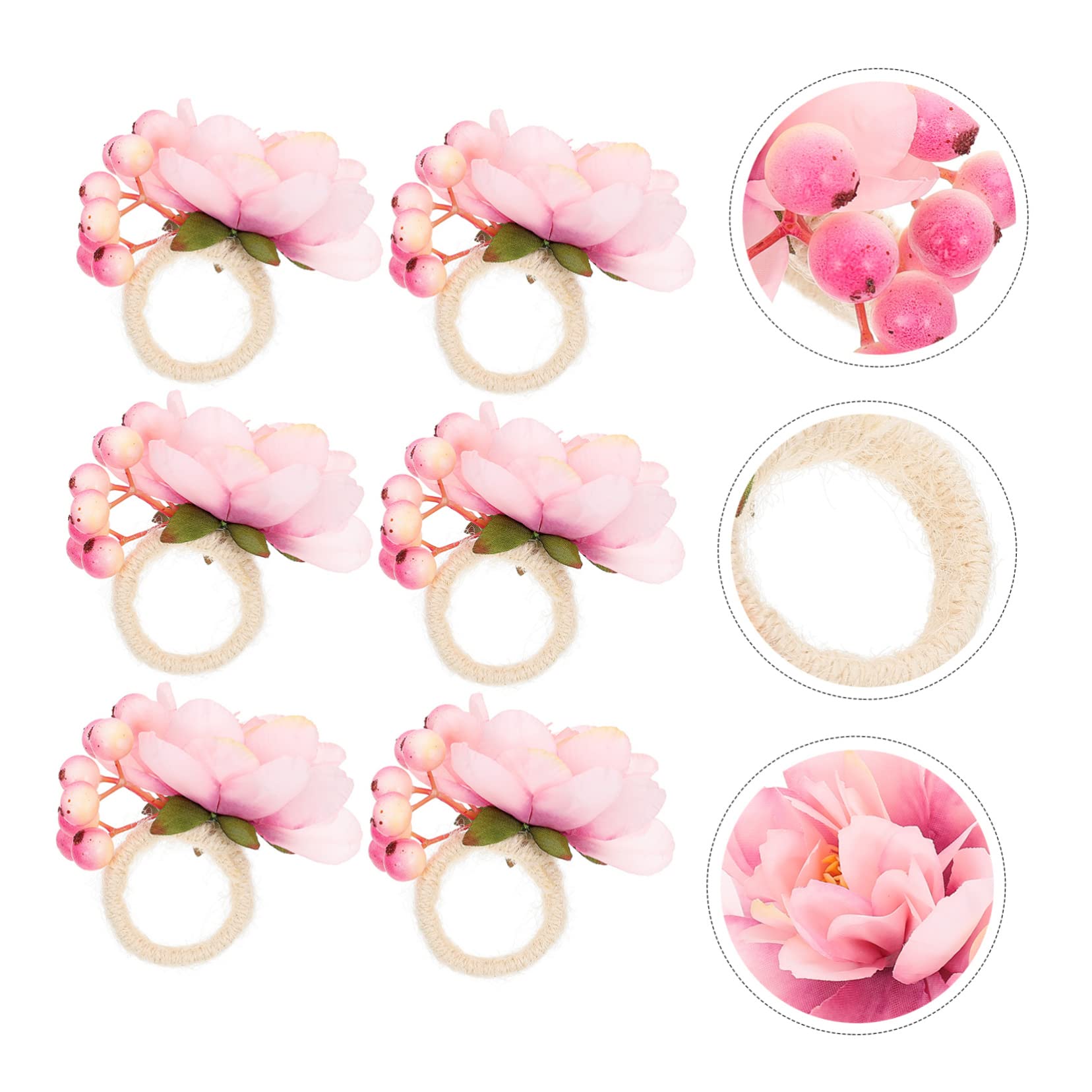 IMIKEYA 30stücke Künstliche Blumen Serviettenringe Elegante Tischdeko Für Hochzeiten Ostern Partys Und Mehr Stilvolle Napkin Decor Accessory Aus Hochwertigen Materialien