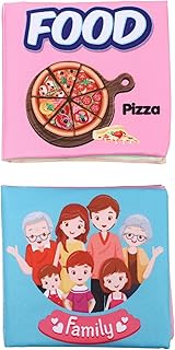 Beatifufu 2 Pçs Brinquedo De Educação Precoce Livro De Pano Brinquedos Para Bebês Crianças Playset Crianças Brinquedos Crianças Brinquedo Portátil Livro De Pano Pano Bebê Livro De Educação