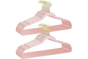 Pink 16 Inch Glitter Clothes Hangers: Bling Ganchos de Ropa
