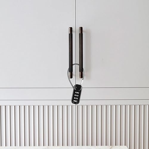 Miniatura 4 de YAODHAOD Candados de cable con combinación, candados de combinación de 4 dígitos, cerradura de viaje para maletas y bolsa para casillero escolar,