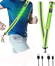 Funmo Reflective Running Vest,LED Reflective Running Belt