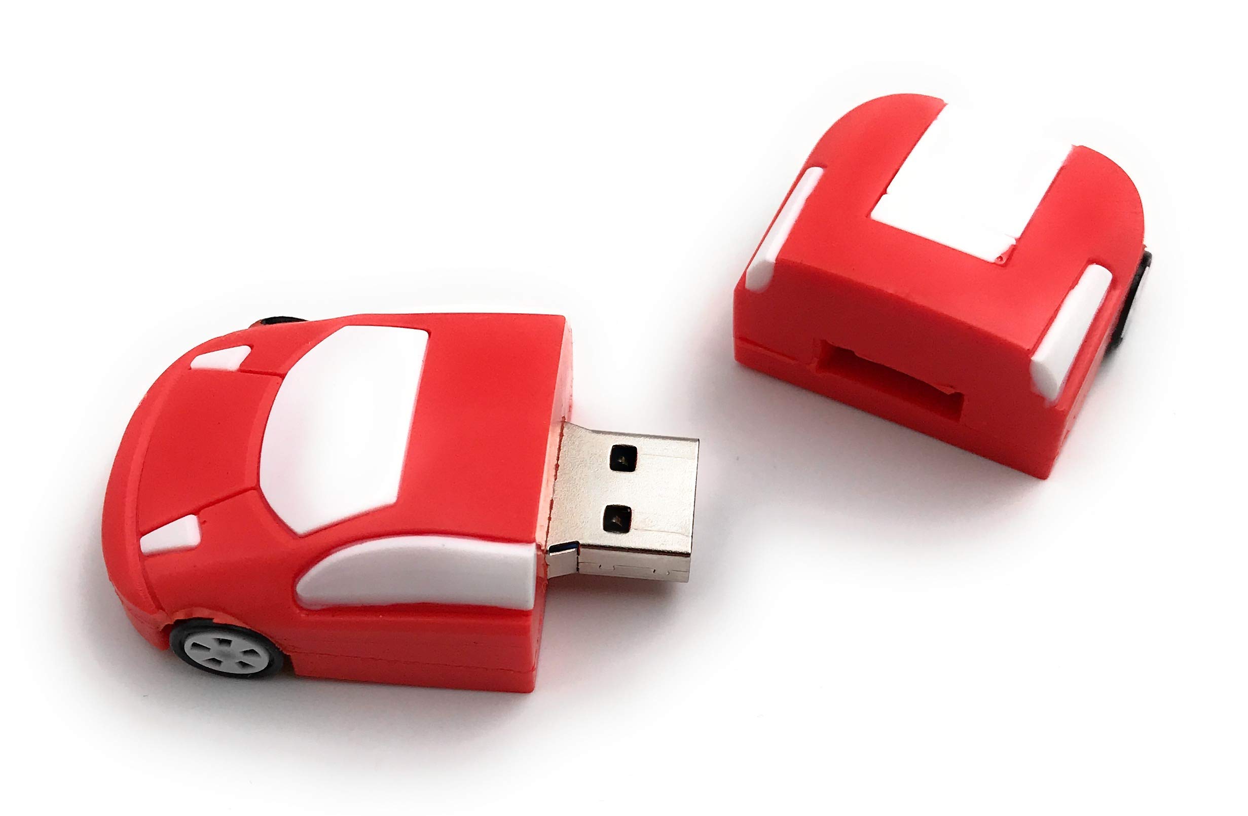 Onwomania Samochód sportowy samochód osobowy czerwony pendrive USB Flash Drive 128 GB USB 3.0