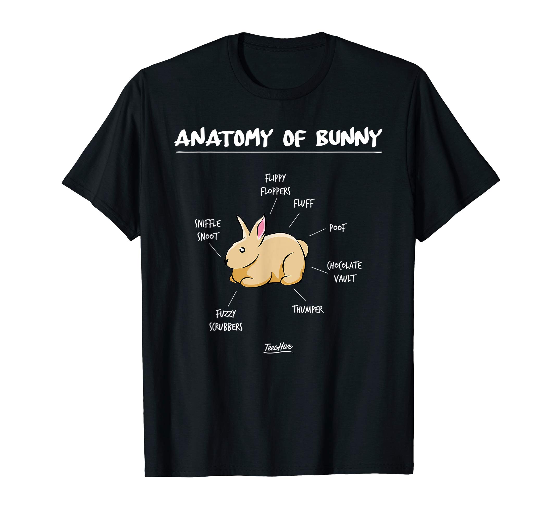 HiveTeesAnatomy of Bunny Rabbit T-ShirtOEKO-TEX STANDARD 100
