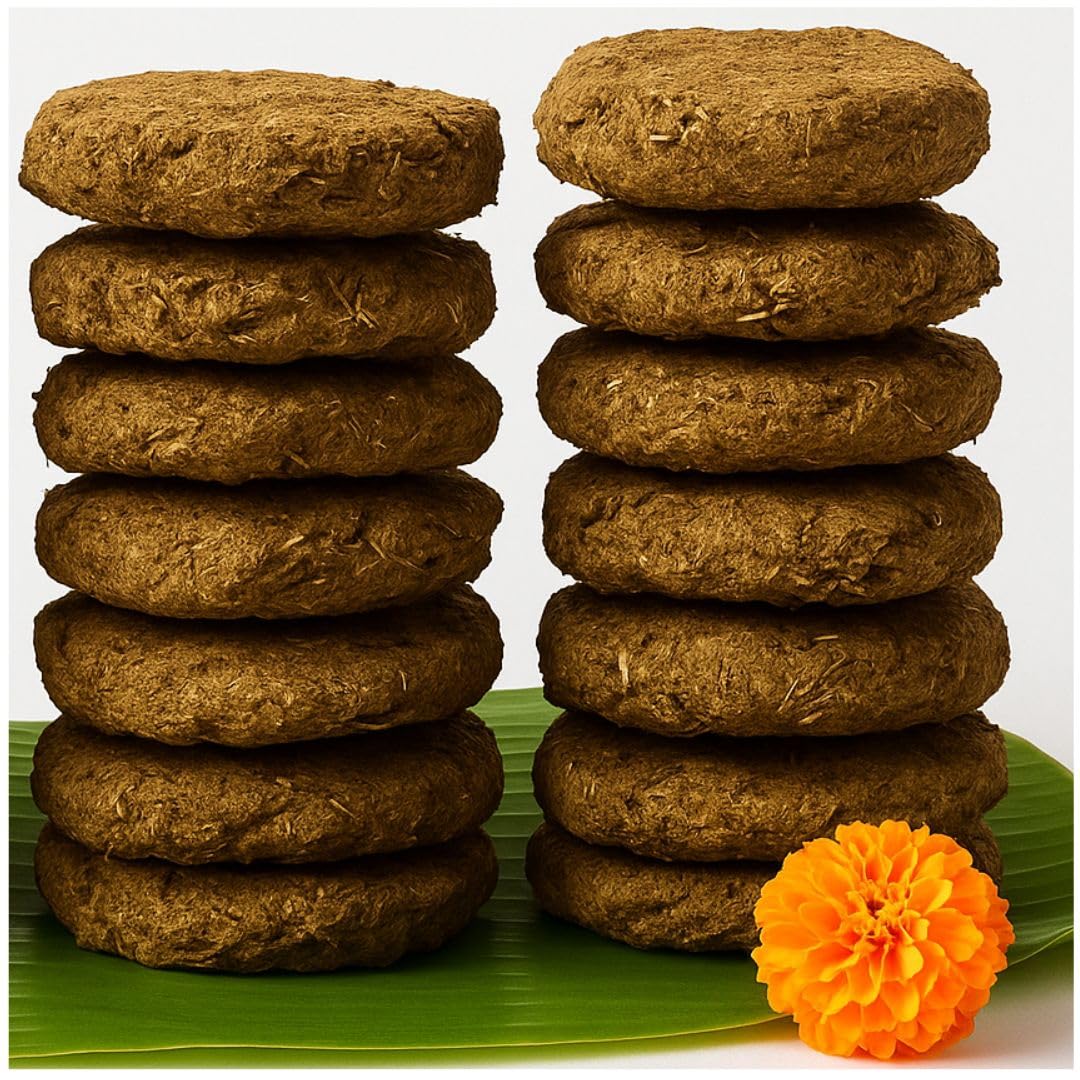 (Pack of 40 Pieces) Eco-Friendly Cow Dung – Traditional Fuel for Cooking, Chulha & Rural Use-picture-14