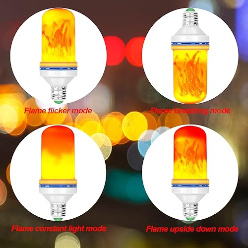 Miniatura 3 de Bombilla de llama LED bombilla de llama de 4 modos bombilla de llama de base E26E27 con efecto boca abajo fiesta de Navidad decoración del hogar