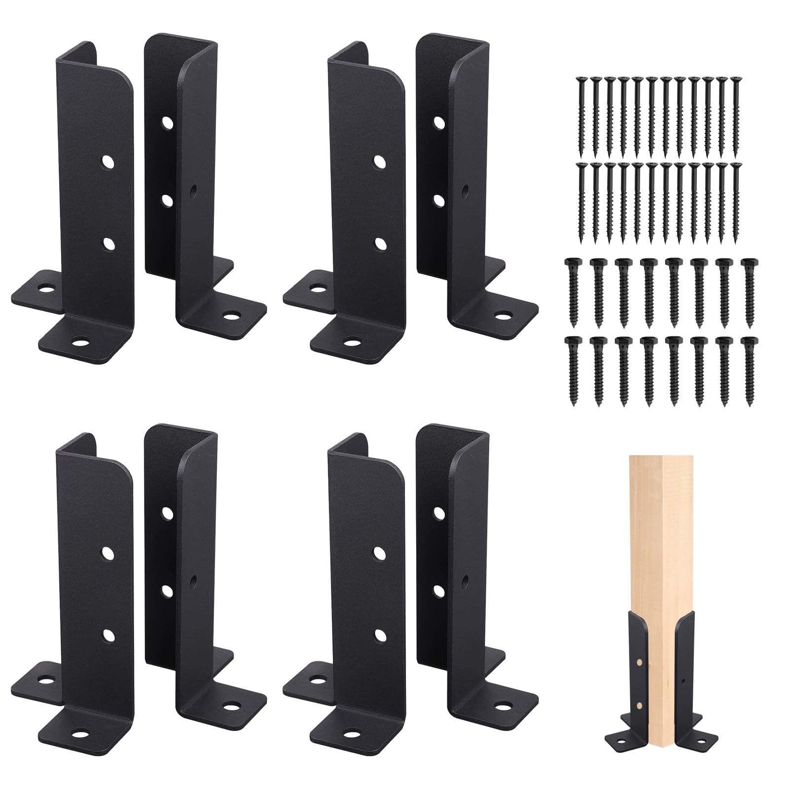 Buy deck post anchor base brackets 8 pcs thick solid steel deck post