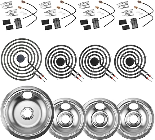 Bandejas de goteo Silver Burner 316048414 (6 pulgadas) 316048413 (8 pulgadas) quemadores de estufa eléctrica MP15YA (6 pulgadas) MP21YA (8 pulgadas)