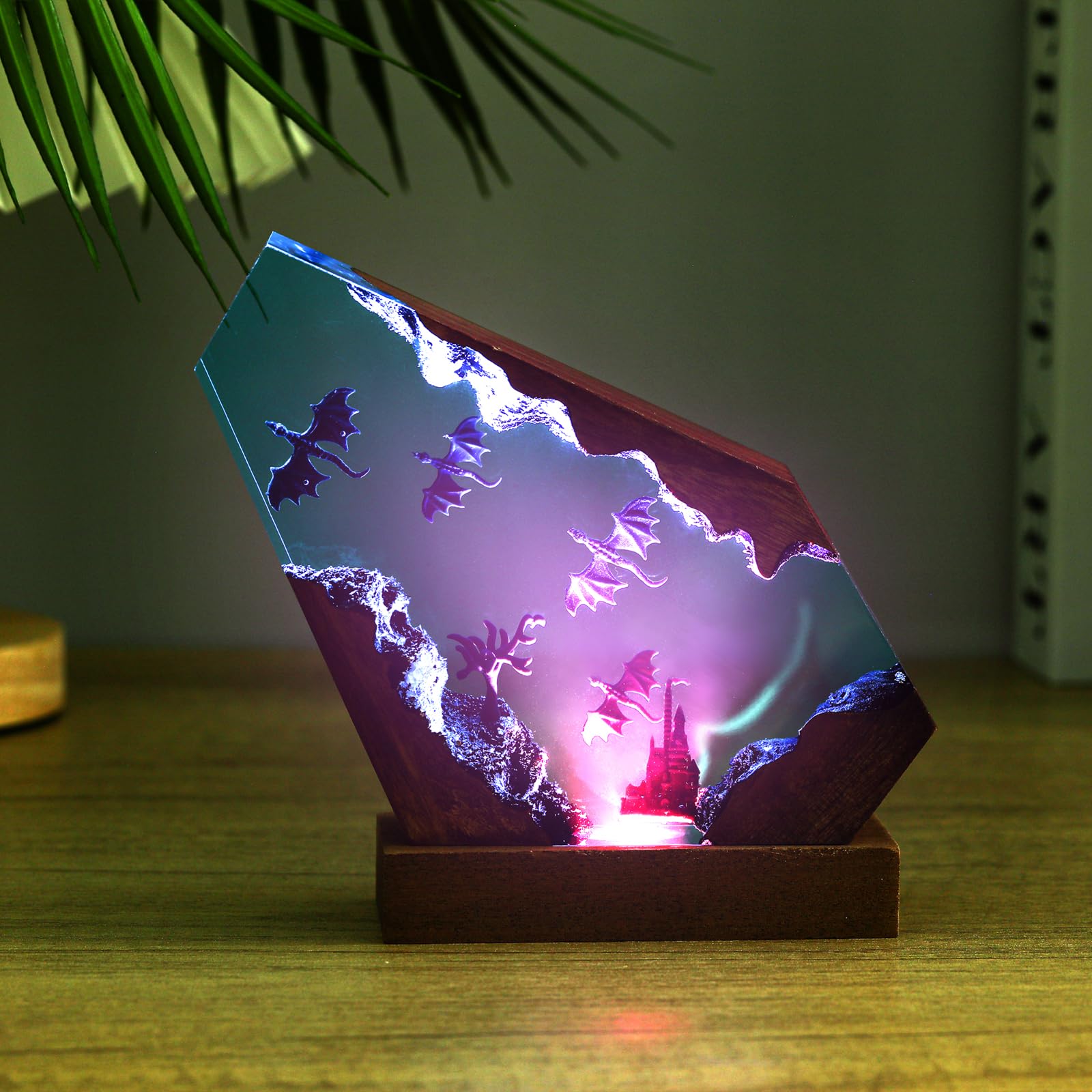 Epoxy Resin Dragon Light Lamp