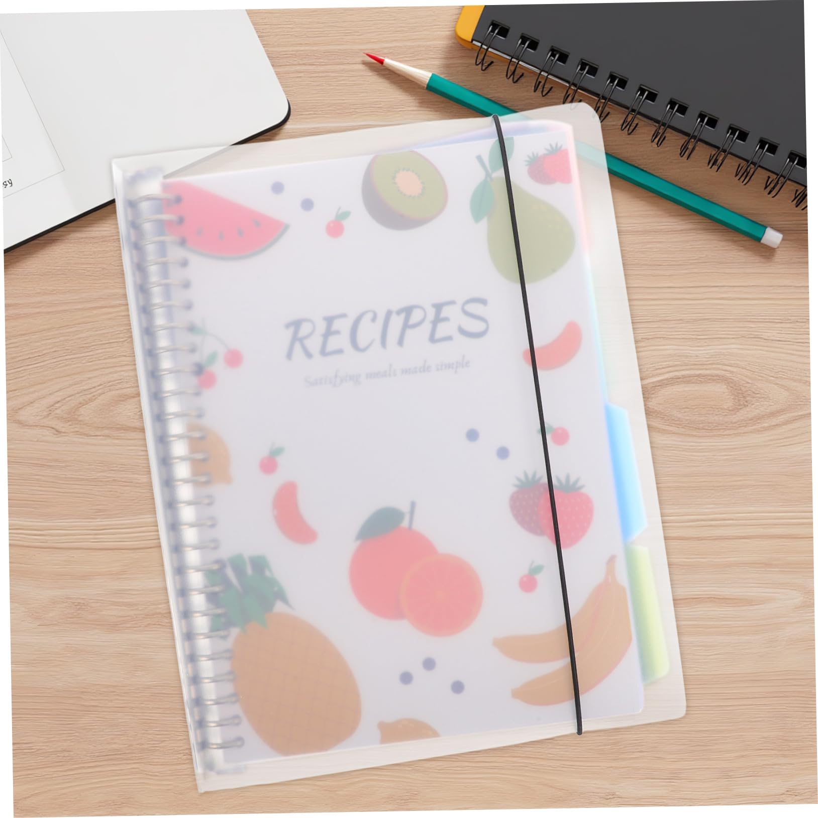 SHOWERORO Pianificatore Ricette Tascabile Multiuso Con Raccoglitore Resistente e Copertina Rigida Notebook Per Pianificazione Pasti e Note in Cucina Per Uso Quotidiano e Viaggi