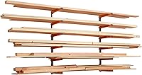 BORA PBR-001 6-Level Lumber Storage Rack - 660lb Wall Mount Organizer for Wood, Pipes, Garage & Outdoor Use - Orange
