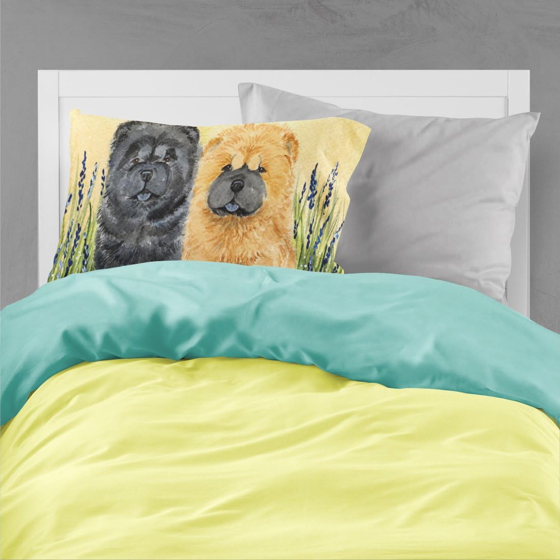 Caroline's Treasures SS7006PILLOWCASE Chow Chow Fabric Standard Pillowcase Lightweight Super Soft Easy Care Decorative Artwork Pillowcase, Standard