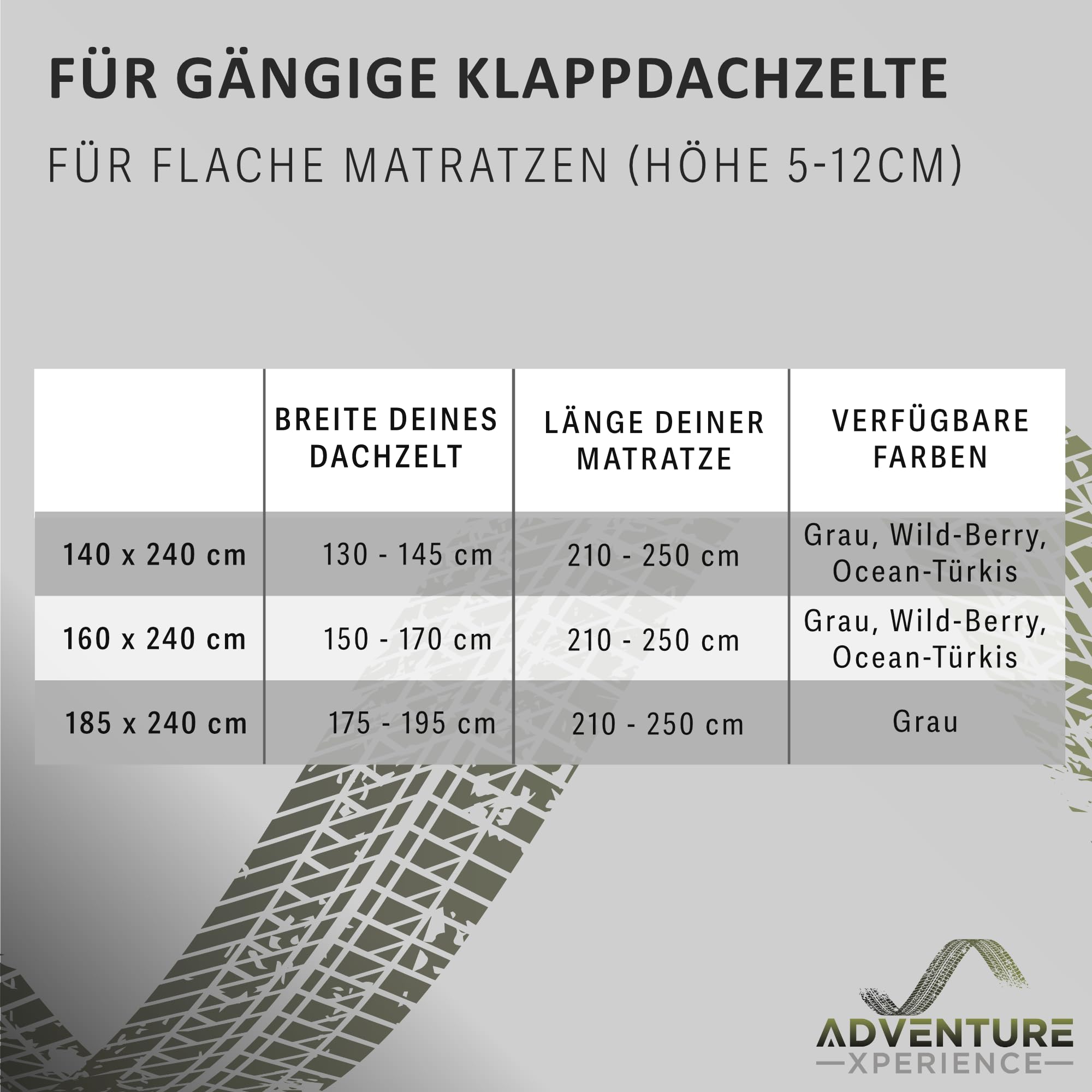 Dachzelt Zubehör Spannbettlaken 240x160 - kuscheliges Mikrofaser Spannbetttuch, Bettlaken für Dachzelte 160-165 * 220-240 Überlänge: Grau, 160x240