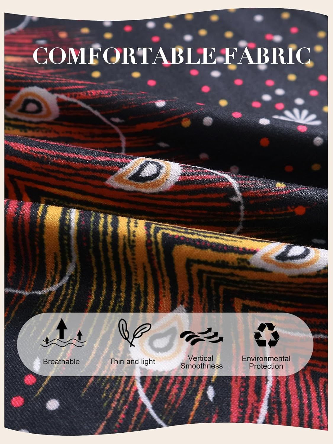 QIANXIZHAN Women's Harem Pants, Hippie Palazzo Pants Boho Joggers Yoga Clothes with Pockets - Image 5