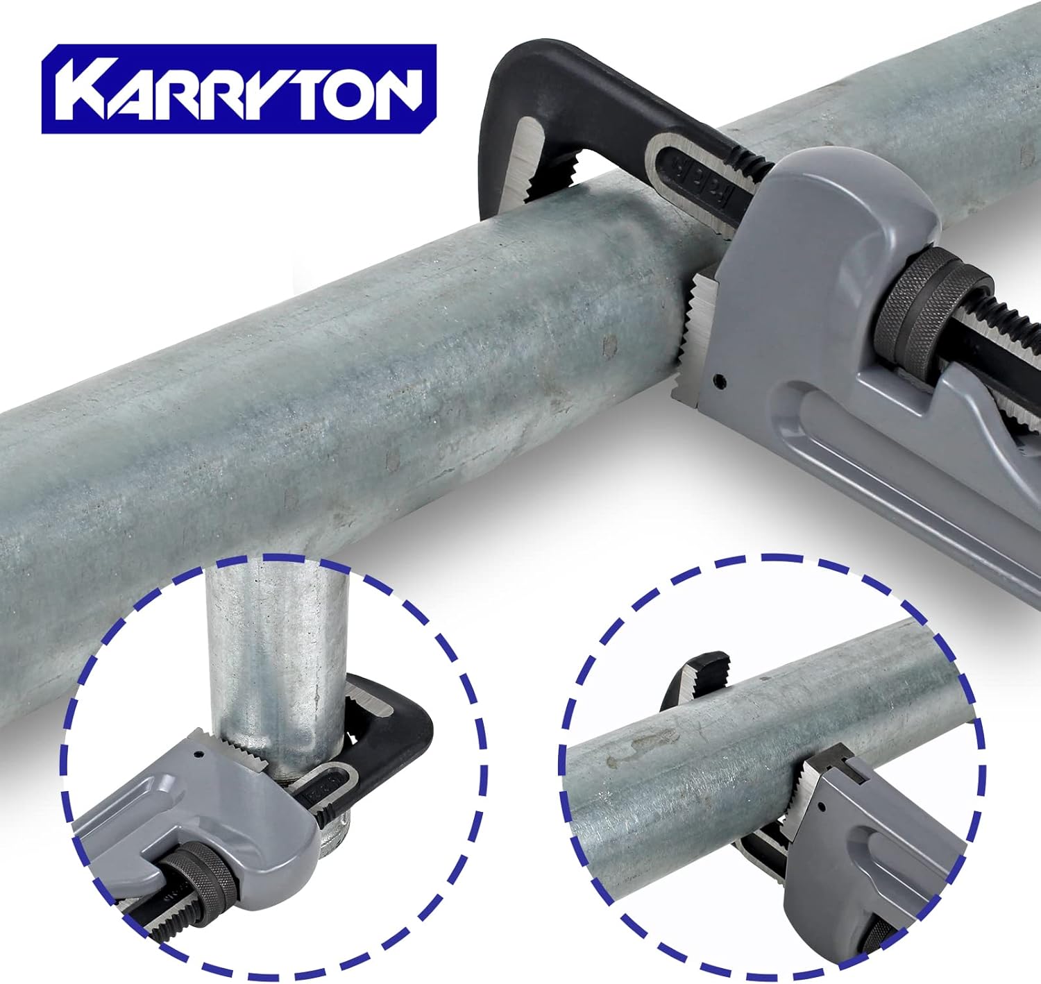 Aluminum Pipe Wrench (36"+ 48"), Adjustable Straight Handle Plumbing Wrenches, Heavy Duty Plumbers Tool with Drop Forged Jaw,Exceed the Standard GGG