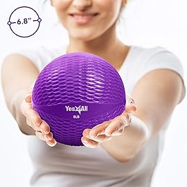 Yes4All Soft Weighted Toning Ball Knurl 8lb - Purple