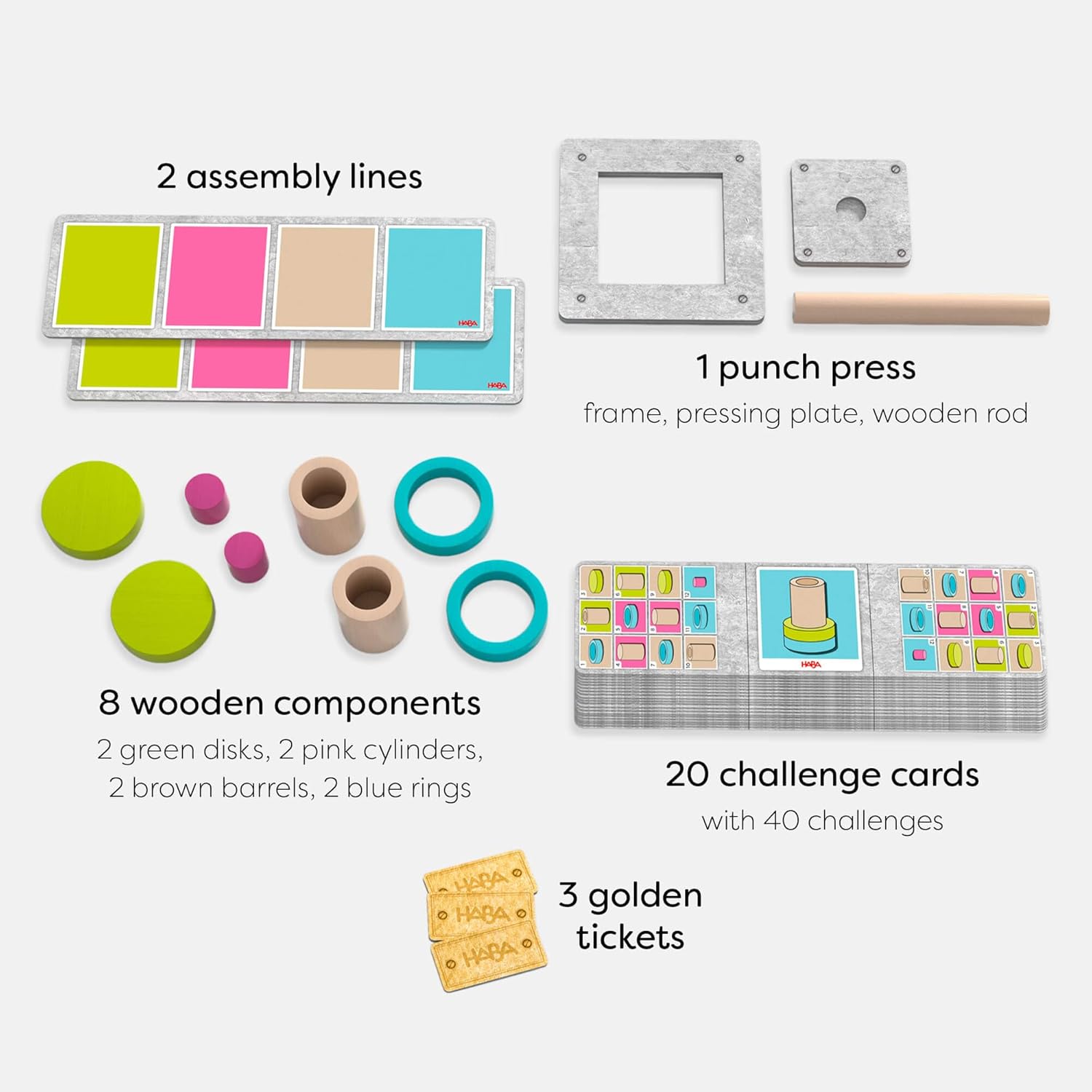 HABA Fast Factory: Exciting Robot-Themed Sequence Board Game, Ideal Family Board Games & Fast-Paced Assembly Team Building Activity for Kids 8 and up.