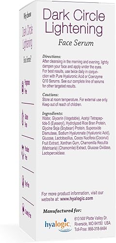 Miniatura 4 de Hyalogic Dark Circle - Suero aclarador facial – Trata las ojeras bajo los ojos con ácido hialurónico, eveserilo y regu-age – Calma, nutre y