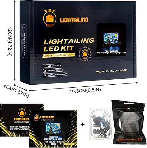 Miniatura 6 de Lightailing Luz para Lego-21333 Vincent-Gogh The Starry-Night - Kit de iluminación LED compatible con el modelo de bloques de construcción Lego - NO