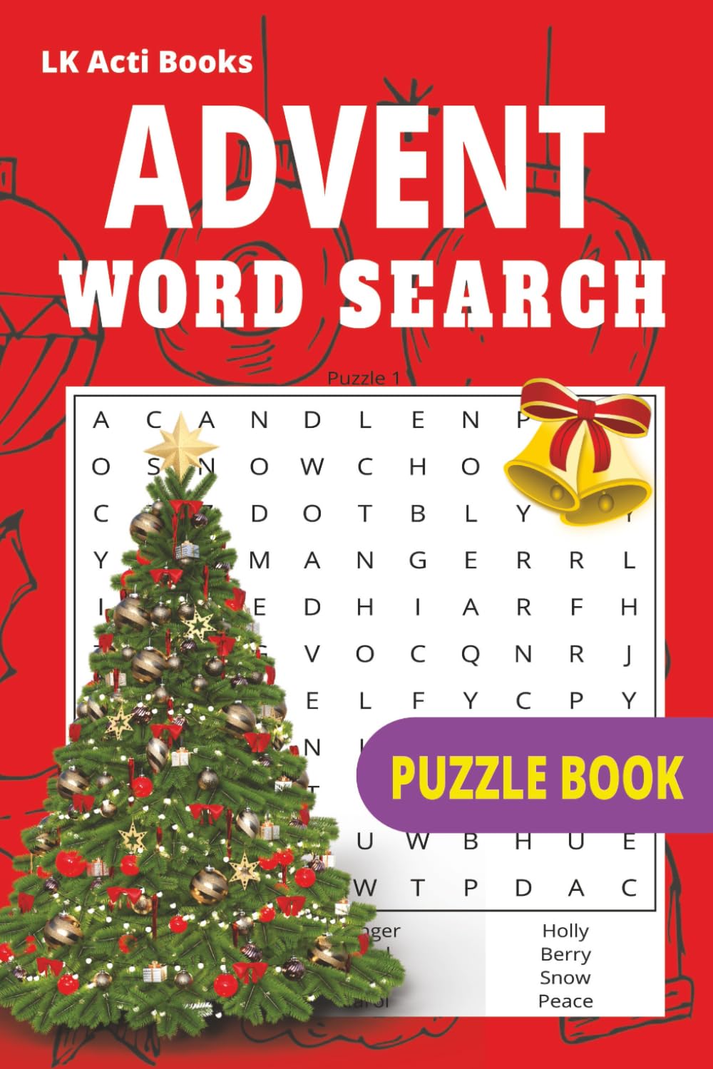 Advent word search puzzle book for Adults and Teens: 40 Puzzles and 400+ Festive Words — Mini Word Search Christmas Activity Book for Holiday Fun and Brain Training
